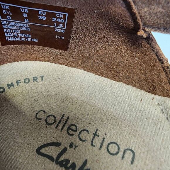 Clarks Women's Ashland Spin Q Slip-On Loafer Size 8 Brown - Picture 8 of 9